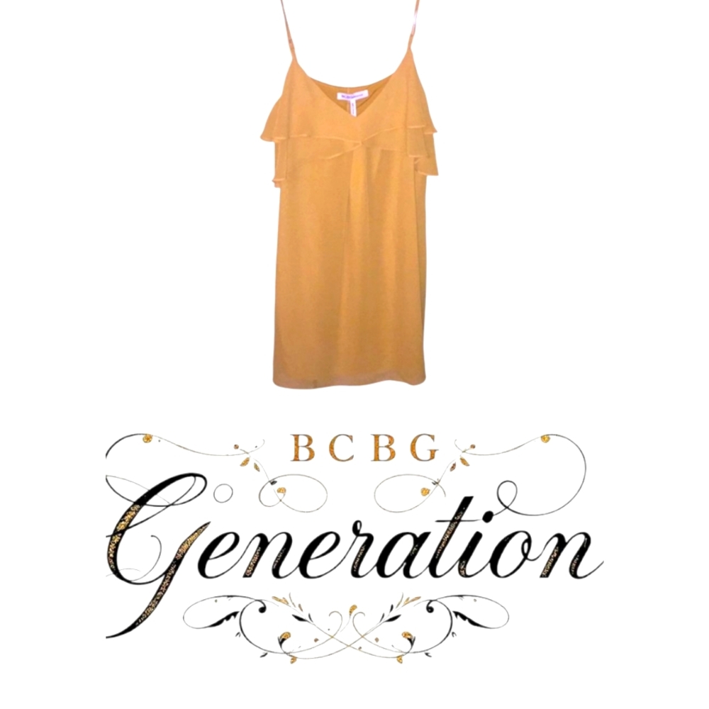 BCBG generation golden rod chiffon dress🏖